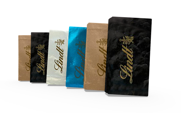 Foto Adventskalender mit Lindt Schokolade im Querformat