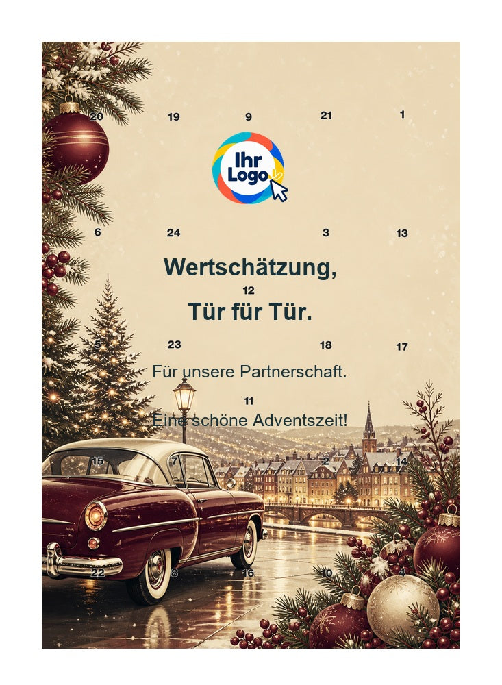 Firmen-Adventskalender – Automobil 09 – Lindt Hochformat