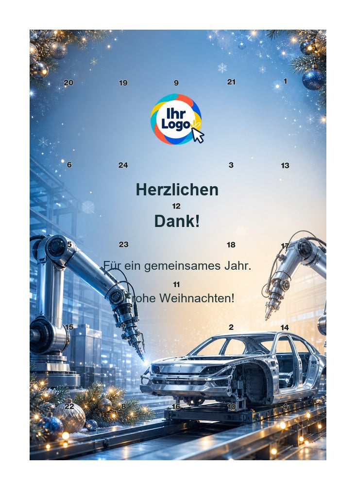Firmen-Adventskalender – Automobil 10 – Lindt Hochformat