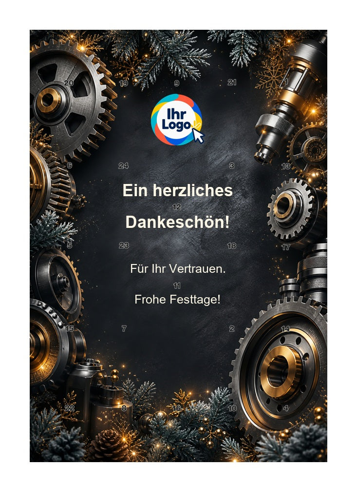 Firmen-Adventskalender – Maschinenbau 01 – Lindt Hochformat
