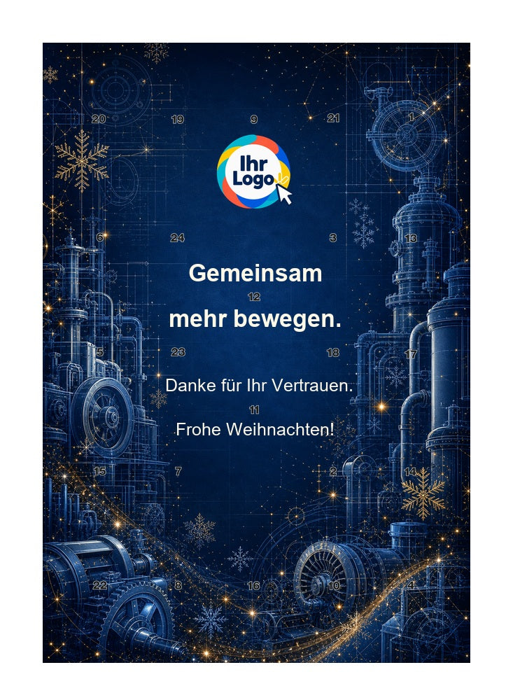 Firmen-Adventskalender – Maschinenbau 02 – Lindt Hochformat