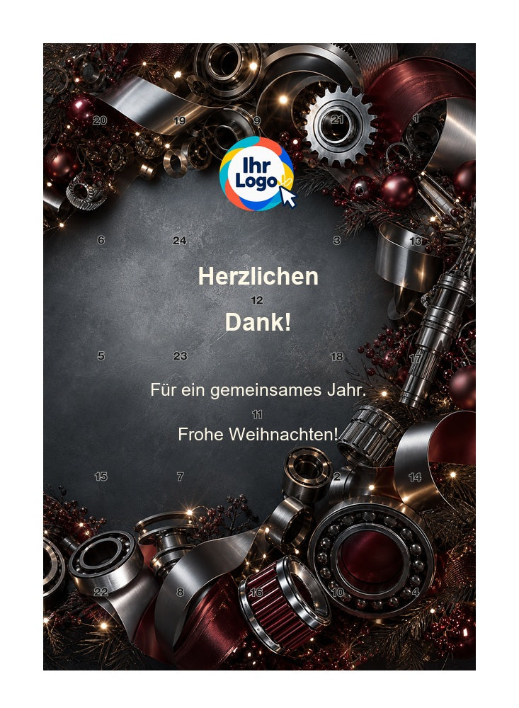 Firmen-Adventskalender – Maschinenbau 10 – Lindt Hochformat