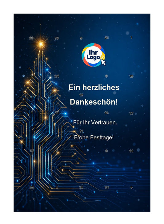 Firmen-Adventskalender – Elektro/Digital 01 – Lindt Hochformat