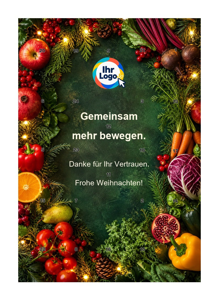 Firmen-Adventskalender – Lebensmittel 02 – Lindt Hochformat