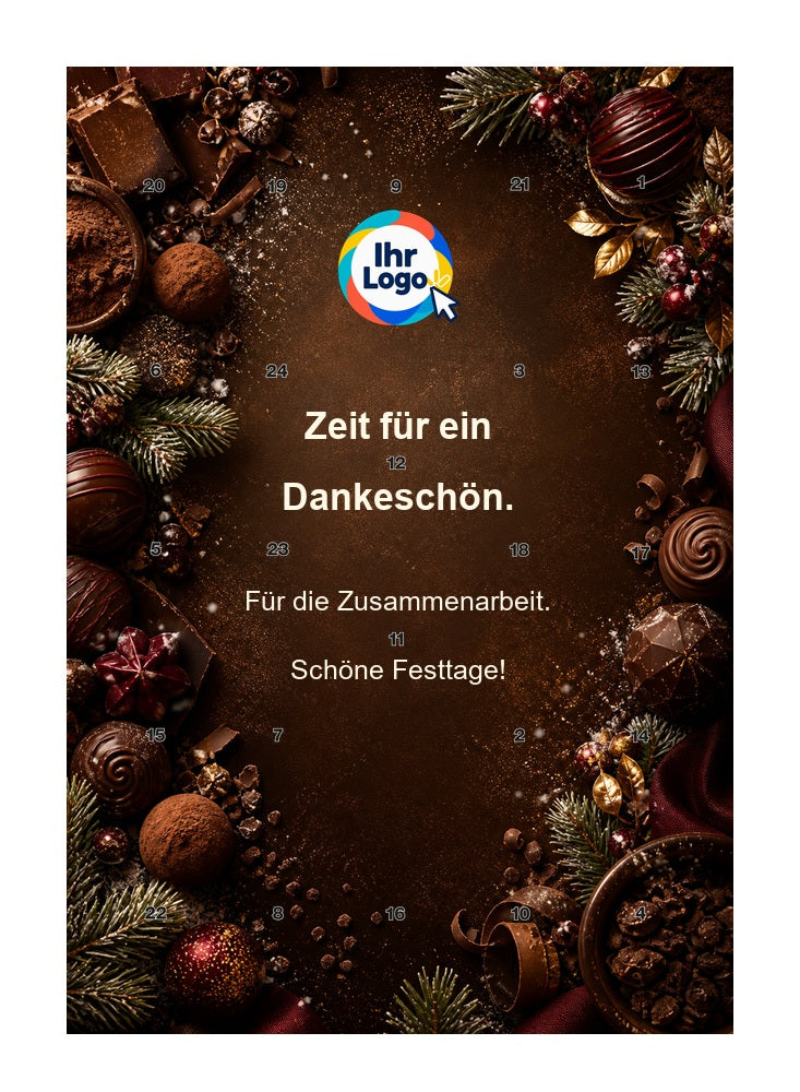 Firmen-Adventskalender – Lebensmittel 03 – Lindt Hochformat