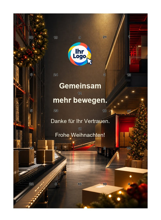 Firmen-Adventskalender – Transport/Logistik 02 – Lindt Hochformat