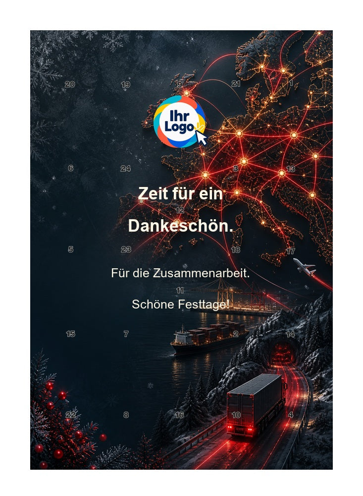 Firmen-Adventskalender – Transport/Logistik 03 – Lindt Hochformat