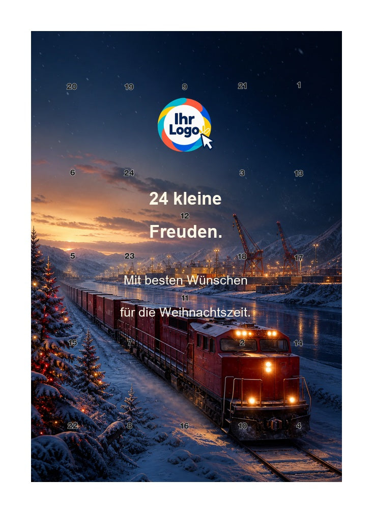 Firmen-Adventskalender – Transport/Logistik 06 – Lindt Hochformat