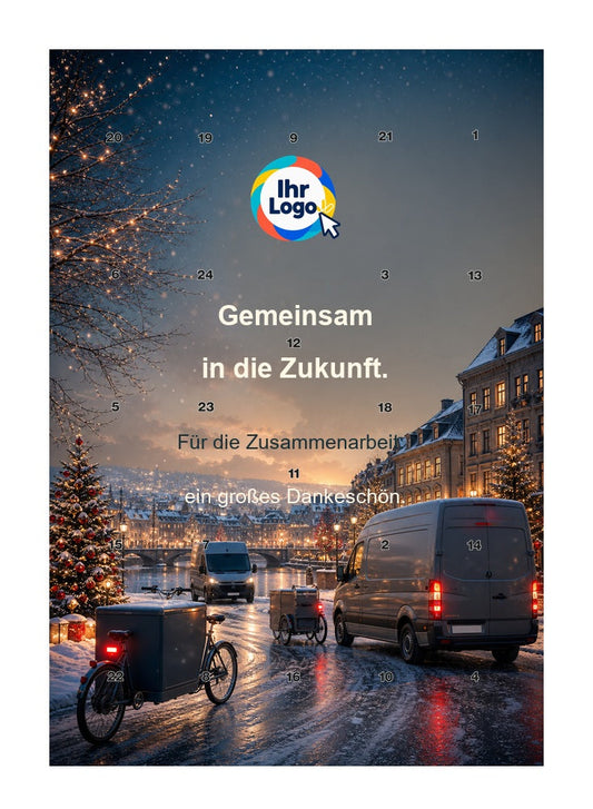 Firmen-Adventskalender – Transport/Logistik 08 – Lindt Hochformat
