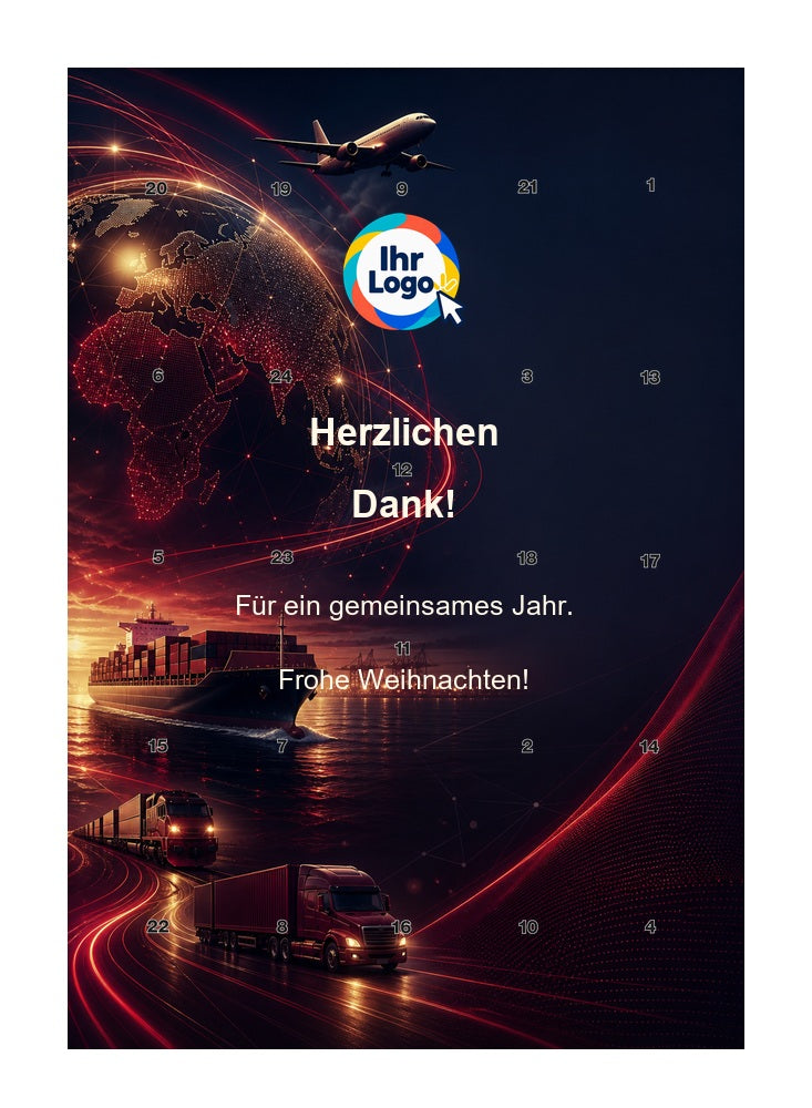 Firmen-Adventskalender – Transport/Logistik 10 – Lindt Hochformat