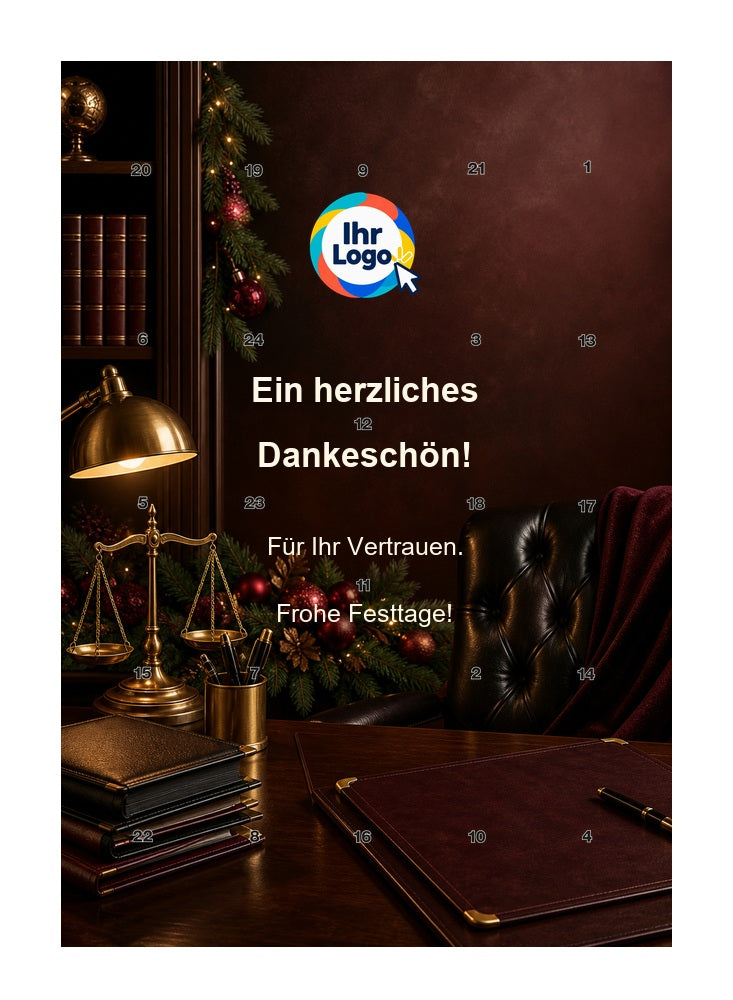 Firmen-Adventskalender – Recht/Steuern 01 – Lindt Hochformat