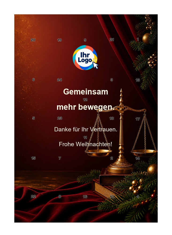Firmen-Adventskalender – Recht/Steuern 02 – Lindt Hochformat
