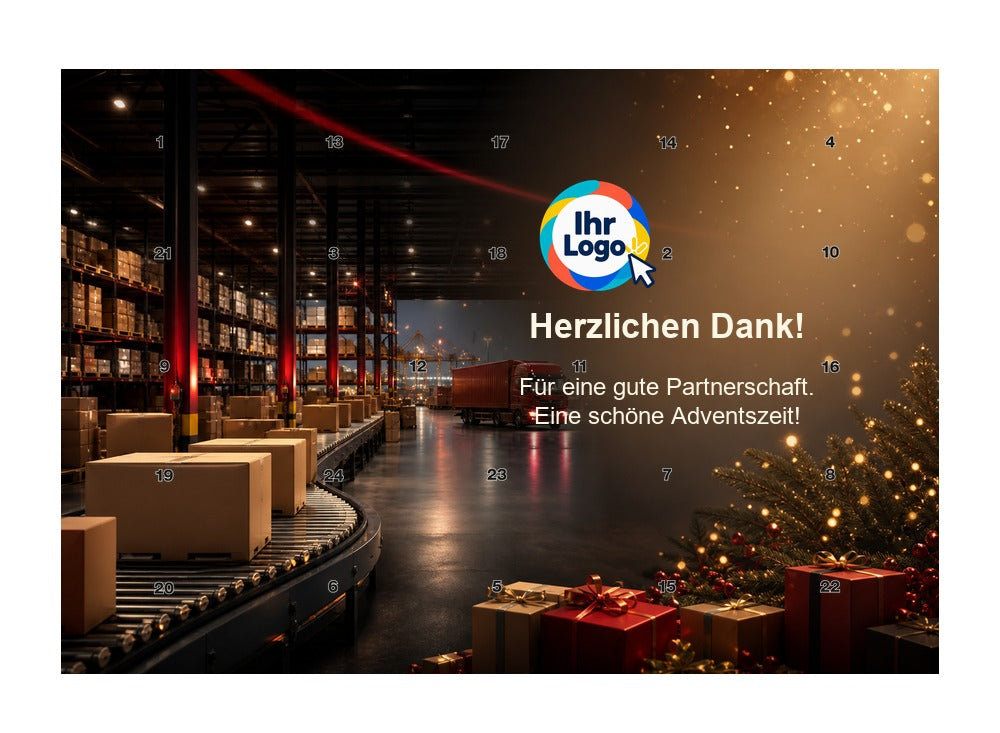Firmen-Adventskalender – Transport/Logistik 02 – Lindt Querformat