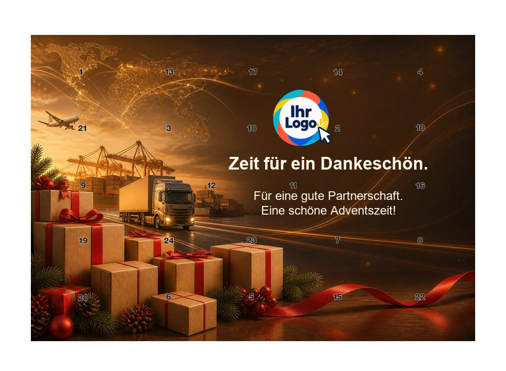 Firmen-Adventskalender – Transport/Logistik 05 – Lindt Querformat